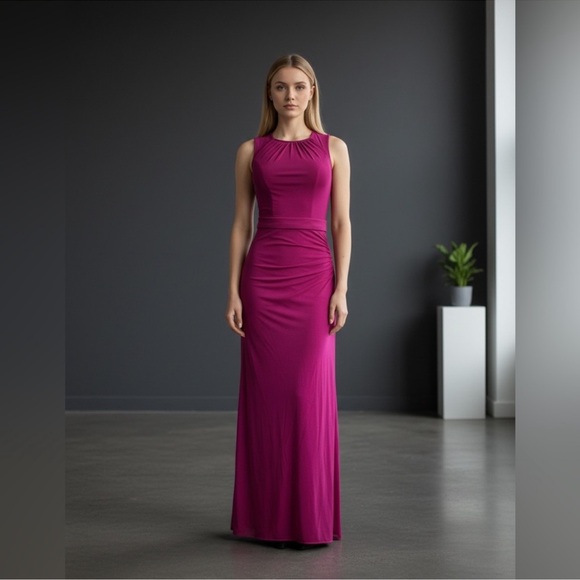 GLS Apparel USA INC. Dresses & Skirts - NWT Elegant Magenta Maxi Formal Evening Party Dress Gown